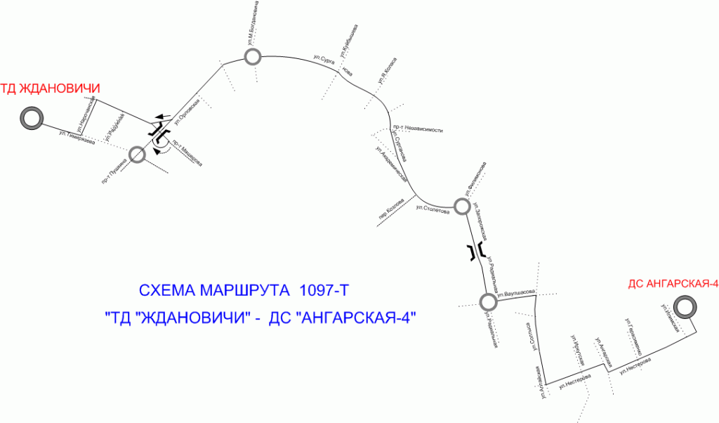 Схема движения автобусов в минске на карте с остановками