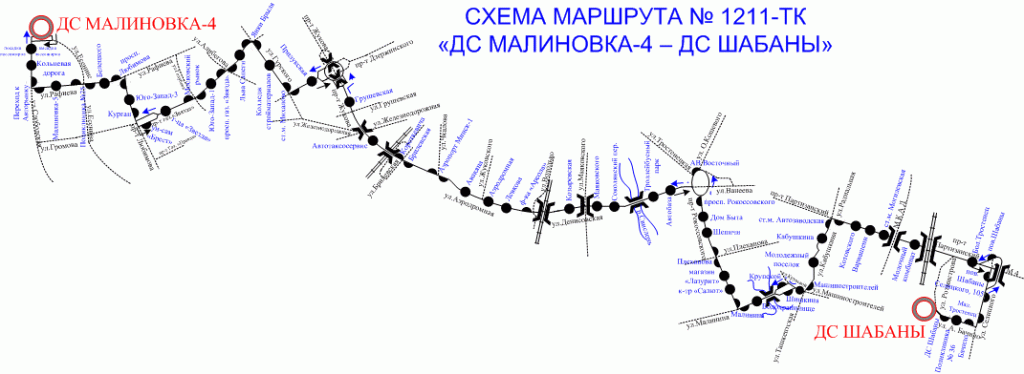 Схема движения автобусов в минске на карте с остановками